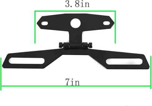 Adjustable Motorcycle License Plate Mount, Folding License Plate Tail Light Holder Rear Bracket Mount for Motorcycle Bike in Kuwait