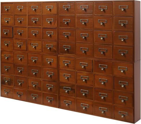64-Drawer Storage Cabinet Pine Wood Furniture Tabletop Storage Box For Home in Saudi Arabia