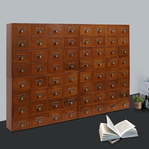64-Drawer Storage Cabinet Pine Wood Furniture Tabletop Storage Box For Home in Saudi Arabia
