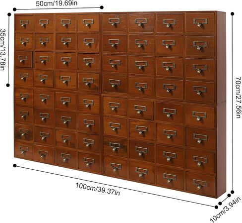 64-Drawer Storage Cabinet Pine Wood Furniture Tabletop Storage Box For Home in Saudi Arabia