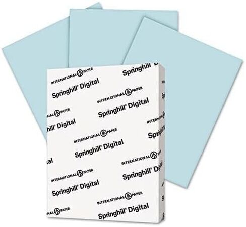 Springhill. Digital Index Color Card Stock, 90 lb, 8 1/2 x 11, Blue, 250 Sheets/Pack (25100) in Saudi Arabia