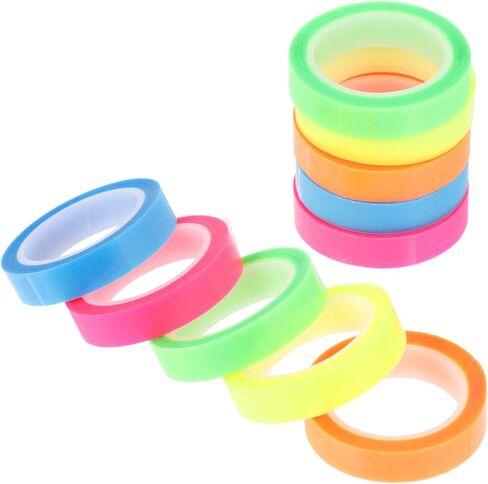10Rolls Transparent Highlighting Tapes Sentence Adhesive Strips for School Office Easy to Use Page Tabs for Annotating Books Aesthetic Study in Saudi Arabia