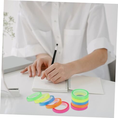 10Rolls Transparent Highlighting Tapes Sentence Adhesive Strips for School Office Easy to Use Page Tabs for Annotating Books Aesthetic Study in Saudi Arabia