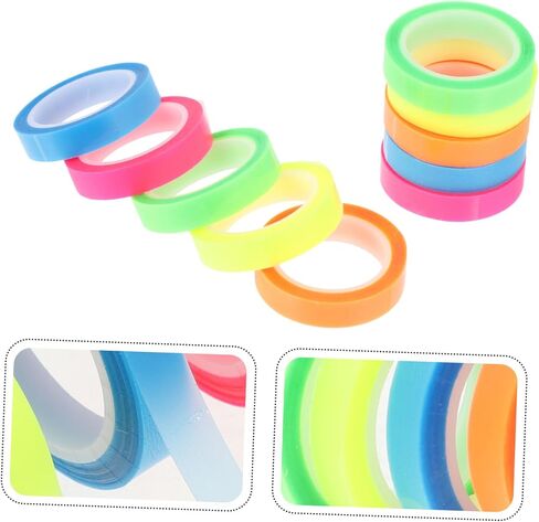10Rolls Transparent Highlighting Tapes Sentence Adhesive Strips for School Office Easy to Use Page Tabs for Annotating Books Aesthetic Study in Saudi Arabia