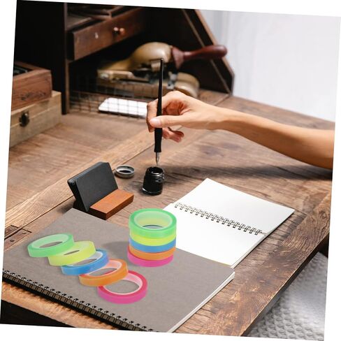 10Rolls Transparent Highlighting Tapes Sentence Adhesive Strips for School Office Easy to Use Page Tabs for Annotating Books Aesthetic Study in Saudi Arabia