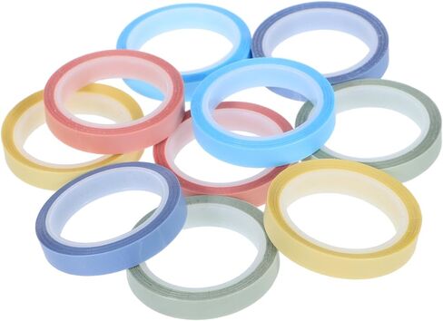 STOBOK 10 Rolls Removable Highlighter Strips for Easy Annotation Clear Sticky Tabs for Books and Notes School Supplies for Students and Office Use in Saudi Arabia