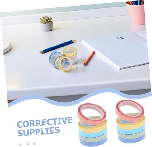 STOBOK 10 Rolls Removable Highlighter Strips for Easy Annotation Clear Sticky Tabs for Books and Notes School Supplies for Students and Office Use in Saudi Arabia