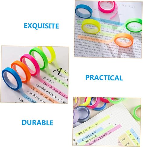20 لفائف من الشريط المميّد للماء ، علامات تبويب لزجة لزجة ملونة للطلاب الملحقات المنزلية الإكسسوارات المدمجة لزجة in Kuwait