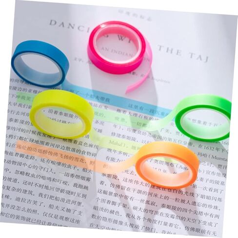 GADPIPARTY 20 ROLLS TRAMPRENT LOCKY TABS Multi Function Abslize أشرطة لتمييز علامات تبويب الكتب لمكتب المدرسة والاستخدام المنزلي in Kuwait