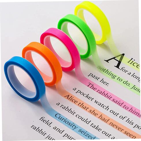 GADPIPARTY 20 ROLLS TRAMPRENT LOCKY TABS Multi Function Abslize أشرطة لتمييز علامات تبويب الكتب لمكتب المدرسة والاستخدام المنزلي in Kuwait