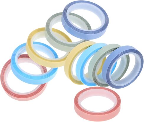 10 Rolls Removable Highlighter Tabs for School Office Supplies Transparent Adhesive Index Markers for Document Annotation in Saudi Arabia