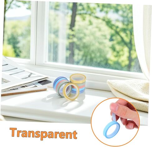 10 Rolls Removable Highlighter Tabs for School Office Supplies Transparent Adhesive Index Markers for Document Annotation in Saudi Arabia
