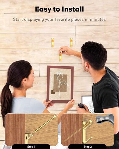 UniClife 188 PCS صورة معلقة ، 10 رطل ، 20 رطلاً ، 30 رطلاً ، 50 رطلاً ، 100 رطل شماعات صور ثقيلة للالتحامات الجافة والخشب ، والسنانير المعلقة للصور ، وسنانير إطار للتعليق على الصور المرايا in Kuwait