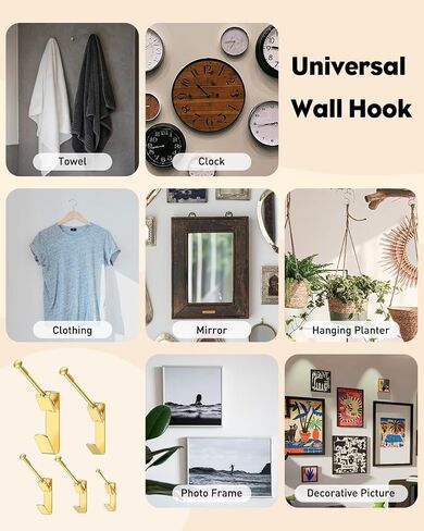 UniClife 188 PCS صورة معلقة ، 10 رطل ، 20 رطلاً ، 30 رطلاً ، 50 رطلاً ، 100 رطل شماعات صور ثقيلة للالتحامات الجافة والخشب ، والسنانير المعلقة للصور ، وسنانير إطار للتعليق على الصور المرايا in Kuwait