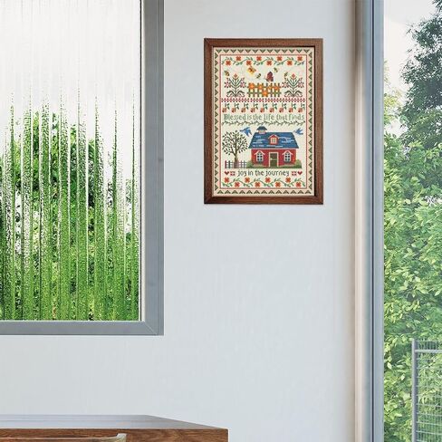FreeBloss Cross Stitch Wall kits let stits stitch stitches stitches stitches kits stitches stitch stitch stitch stitchits مع تعليمات للمبتدئين عبر ديكور خياطة الفرح في الرحلة in Saudi Arabia