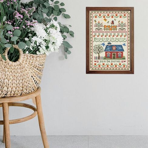 FreeBloss Cross Stitch Wall kits let stits stitch stitches stitches stitches kits stitches stitch stitch stitch stitchits مع تعليمات للمبتدئين عبر ديكور خياطة الفرح في الرحلة in Saudi Arabia