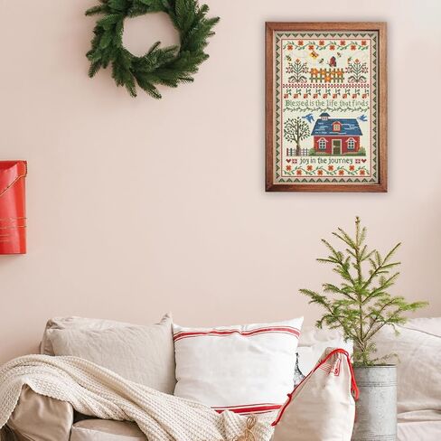 FreeBloss Cross Stitch Wall kits let stits stitch stitches stitches stitches kits stitches stitch stitch stitch stitchits مع تعليمات للمبتدئين عبر ديكور خياطة الفرح في الرحلة in Saudi Arabia