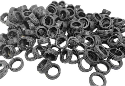 ZEZEFUFU 50PCS 1:32 Car Rubber Tire DIY Model Accessories Models Vehicle Rubber Tire in Saudi Arabia