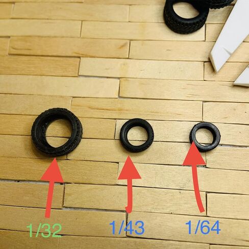 ZEZEFUFU 50PCS 1:32 Car Rubber Tire DIY Model Accessories Models Vehicle Rubber Tire in Saudi Arabia
