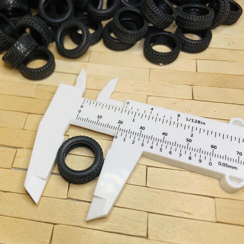 ZEZEFUFU 50PCS 1:32 Car Rubber Tire DIY Model Accessories Models Vehicle Rubber Tire in Saudi Arabia