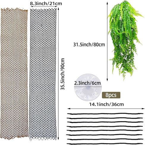 Bearded Dragon Hammock Lizard Climbing Hammock Lounger Collapsible Reptile Climbing Wall Bridge Tank Accessories for Gecko Snake Hermit Crab Chameleon (1 Pcs) in Saudi Arabia