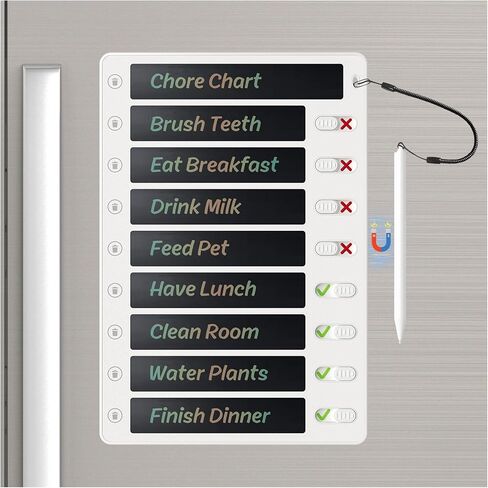 1PACK LCD كتابة الرسم البياني المغناطيسي لأطفال ، 10.3 "× 7.1" نقرة واحدة لإعادة إعادة الكتابة الرقمية الواضحة للثلاجة مع 8 شرائح وقلم مغناطيسي ، للقيام بأداة ADHD in Kuwait