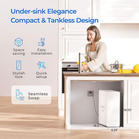 فلتر مياه Waterdrop WD-N1-CF، بديل لنظام التناضح العكسي N1، عمر 6 أشهر in Kuwait