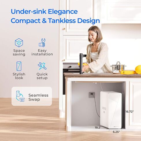 فلتر مياه Waterdrop WD-N1-CF، بديل لنظام التناضح العكسي N1، عمر 6 أشهر in Kuwait