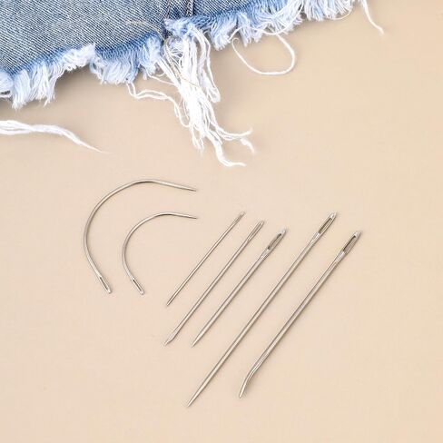 14 PCS مجموعة إبر خياطة يدوية شديدة التحمل ، إبرة جلدية للخياطة اليدوية ، الإبرة المنحنية للمفروشات ، الجلود ، السجاد ، إصلاح القماش in Kuwait