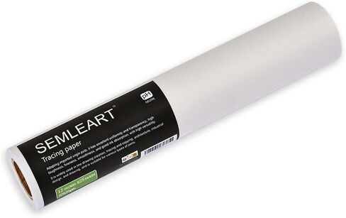 SEMLEART Artit's Tracing Paper roll,32lb/50gsm,12 inch x 25 Yard,Translucent Tracing Paper for Pencil, Marker and Ink - Trace Images, Sketching,Drawing in Kuwait