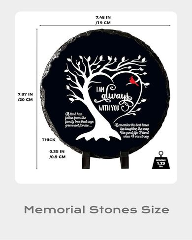 Sympathy Gift Garden Stone Memorial Plaque for Loss of Loved One, Unique Mom, Dad or Husband Bereavement Remembrance Grief & in Memory of Loved Ones Gift for Outdoor or Indoor Decor in Kuwait
