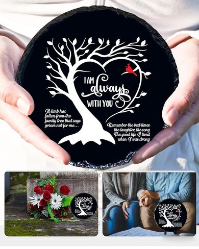 Sympathy Gift Garden Stone Memorial Plaque for Loss of Loved One, Unique Mom, Dad or Husband Bereavement Remembrance Grief & in Memory of Loved Ones Gift for Outdoor or Indoor Decor in Kuwait