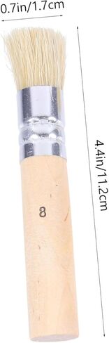 3SET Bristle Stencil فرش لمشاريع الطلاء الحرفية للألوان المائية الزيتية والأكريليك مقبض خشبي مريح لخطوط مفصلة وقوام مفصلة in Kuwait