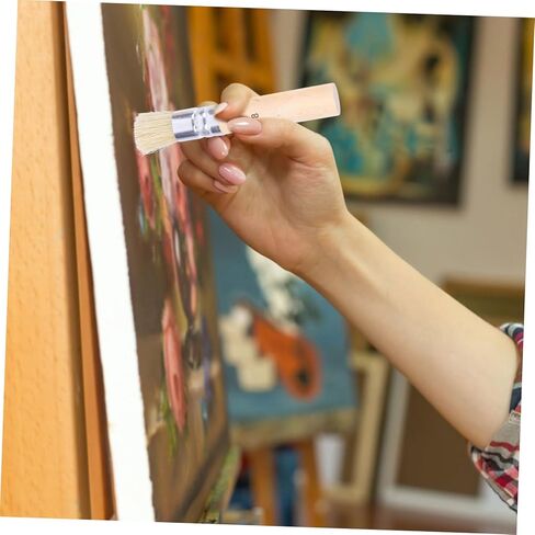 3SET Bristle Stencil فرش لمشاريع الطلاء الحرفية للألوان المائية الزيتية والأكريليك مقبض خشبي مريح لخطوط مفصلة وقوام مفصلة in Kuwait