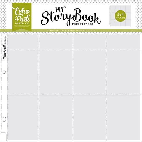 Echo Park Paper Co. 50 Pack My Storybook 12 × 12 Pocket Page - 3/4 جيوب in Saudi Arabia