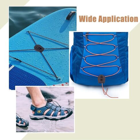 Hobbspring 20pcs الأطراف البلاستيكية الأطراف 4 أحجام أقفال سلك بعجلات للرسام الاستبدال بديلة حبال العجلة أقفال لحقائب ظهر في الهواء الطلق حزام الحبل الصدمة paracord paracord in Kuwait
