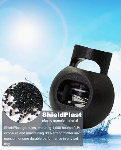 Munan 20pcs قفل الحبل ، من أجل الرباط ، Paracord Toggle Clasp Clasp shoeslace lockpants swinkpants hoodie clips bungee goggles goggles bloves string block action (munse1821) in Kuwait