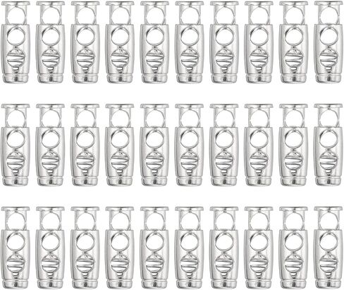 PATIKIL 30PCS Metal Cord Locks for Drawstrings, Spring Cord Lock Toggles Stopper Clamp 2 Holes Adjustable Slider End Fastener in Kuwait