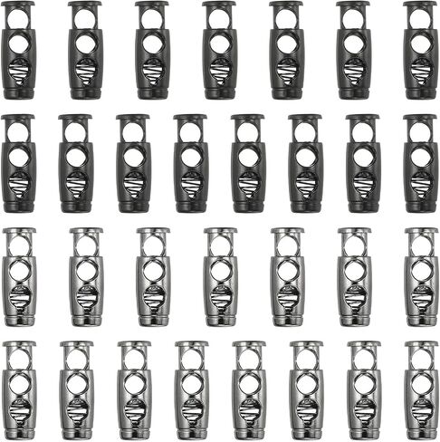 PATIKIL 30PCS Metal Cord Locks for Drawstrings, Spring Cord Lock Toggles Stopper Clamp 2 Holes Adjustable Slider End Fastener in Kuwait