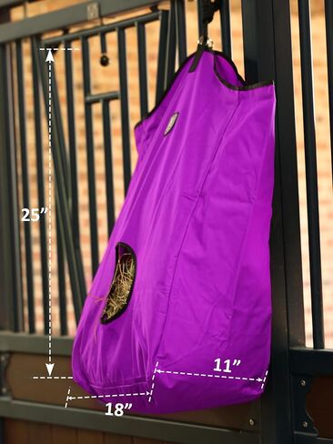 Harrison Howard Premium Date Horse Hay Bag Slow Feed Hay Bag مقاومة للماء حمل حصان كبير 3pcs الأرجواني in Saudi Arabia