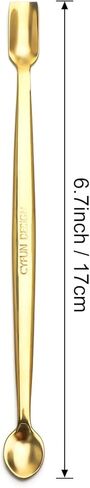 Briartw 10-Pack Gold & Rose Gold Craft Spoons | Dual Head for Resin, Glitter, Epoxy | Easy Clean in Saudi Arabia
