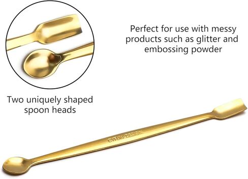 Briartw 10-Pack Gold & Rose Gold Craft Spoons | Dual Head for Resin, Glitter, Epoxy | Easy Clean in Saudi Arabia