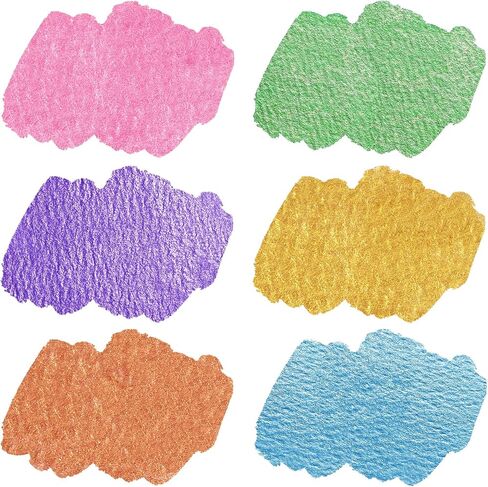Handmade Watercolors Paint Set, 6 Shimmer Metallic Half Pans Solid Watercolor Paints,Mini Portable Travel Tin Box Glitter Sparkle Pearlescent Watercolour for Artists, Hobbyist.Macaroon in Saudi Arabia