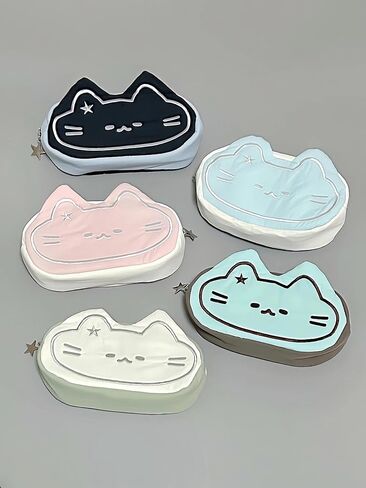 Super Super Lucky Lucky Themper theme Pencil Case ، كبيرة السعة الكبيرة ذات الأبقار الناعمة السعيدة Kitty Fluffy Cluffy Zipper Pencil Box Case ، Bag Bag Storage Holder Bag Bag -yellow Cat in Kuwait