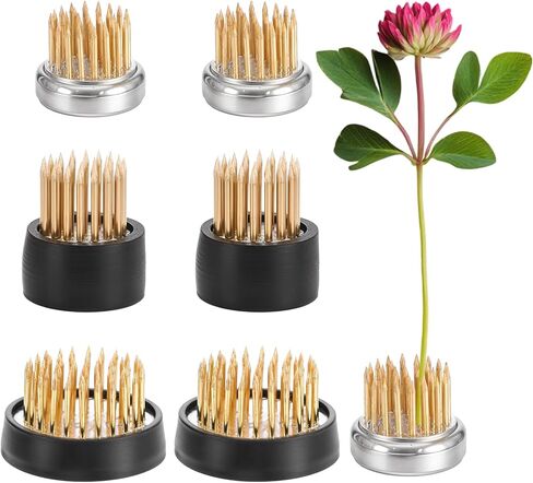 6 PCS Flower Frogs Supplies ، Flower Flower Usporting Ikebana Kenzan ، PIN حامل الأدوات الثابتة لتزيين تثبيت النبات ، 0.91 "، 1.02" ، 1.3 " in Kuwait