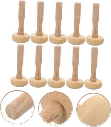 PLAFOPE 10pcs Mushroom Printmaking Tool Durable Wood Ink Roller for Art Rubbing Ergonomic Handle for Easy DIY Painting and Printing for School and Craft Projects in Saudi Arabia