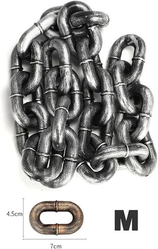 Sensationally Funny Pet Lead - Durable Plastic Simulated Iron Chain Leash for Dogs & Cats Perfect Daily Walks Halloween Accessories(Copper L,200cm (78.7in)) in Kuwait