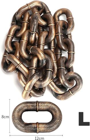 Sensationally Funny Pet Lead - Durable Plastic Simulated Iron Chain Leash for Dogs & Cats Perfect Daily Walks Halloween Accessories(Copper L,200cm (78.7in)) in Kuwait