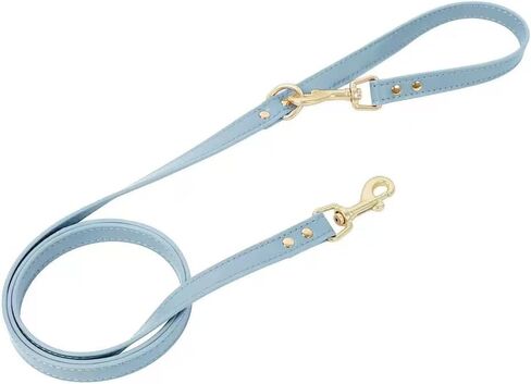 تسخير قطة Loudik Leather Cat ومجموعة المقود ، 6 ألوان متوفرة ، سترة قابلة للتعديل للحيوانات الأليفة مع القوس ، مقاومة للماء ، أحجام S/M ، مقود 120 سم (مجموعة كاملة - بني ، M （6-10 كجم）) in Kuwait