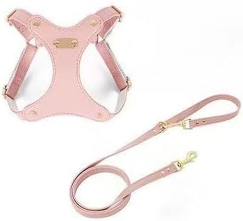 تسخير قطة Loudik Leather Cat ومجموعة المقود ، 6 ألوان متوفرة ، سترة قابلة للتعديل للحيوانات الأليفة مع القوس ، مقاومة للماء ، أحجام S/M ، مقود 120 سم (مجموعة كاملة - بني ، M （6-10 كجم）) in Kuwait